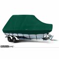 Eevelle Boat Cover BAY BOAT Rounded Bow, Center Console, TTop Inboard Fits 21ft 6in L up to 120in W Green SBBCCTT21120-FGR